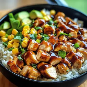 Honey BBQ Chicken Rice Bowl