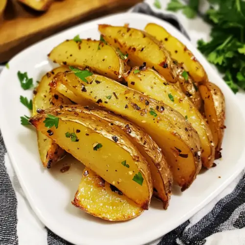 Garlic Butter Potato Wedges