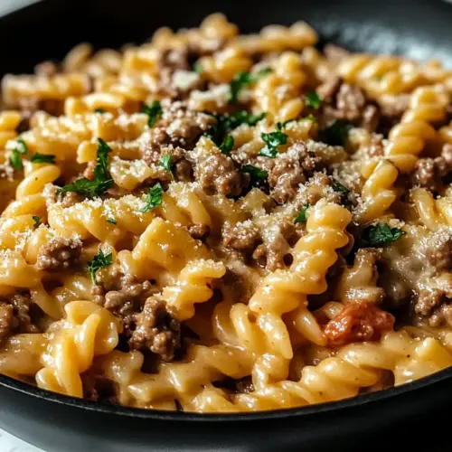 Stovetop Creamy Ground Beef Pasta
