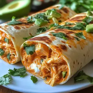 Cheesy Buffalo Chicken Burritos