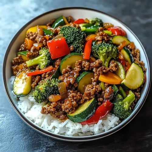Spicy Ground Beef Stir-Fry Bowl