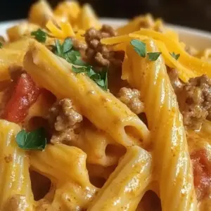 Creamy Rotel Pasta with Ground Beef