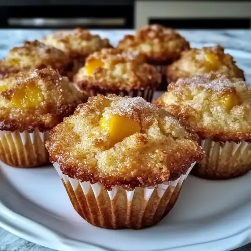 Peach Cobbler Muffins