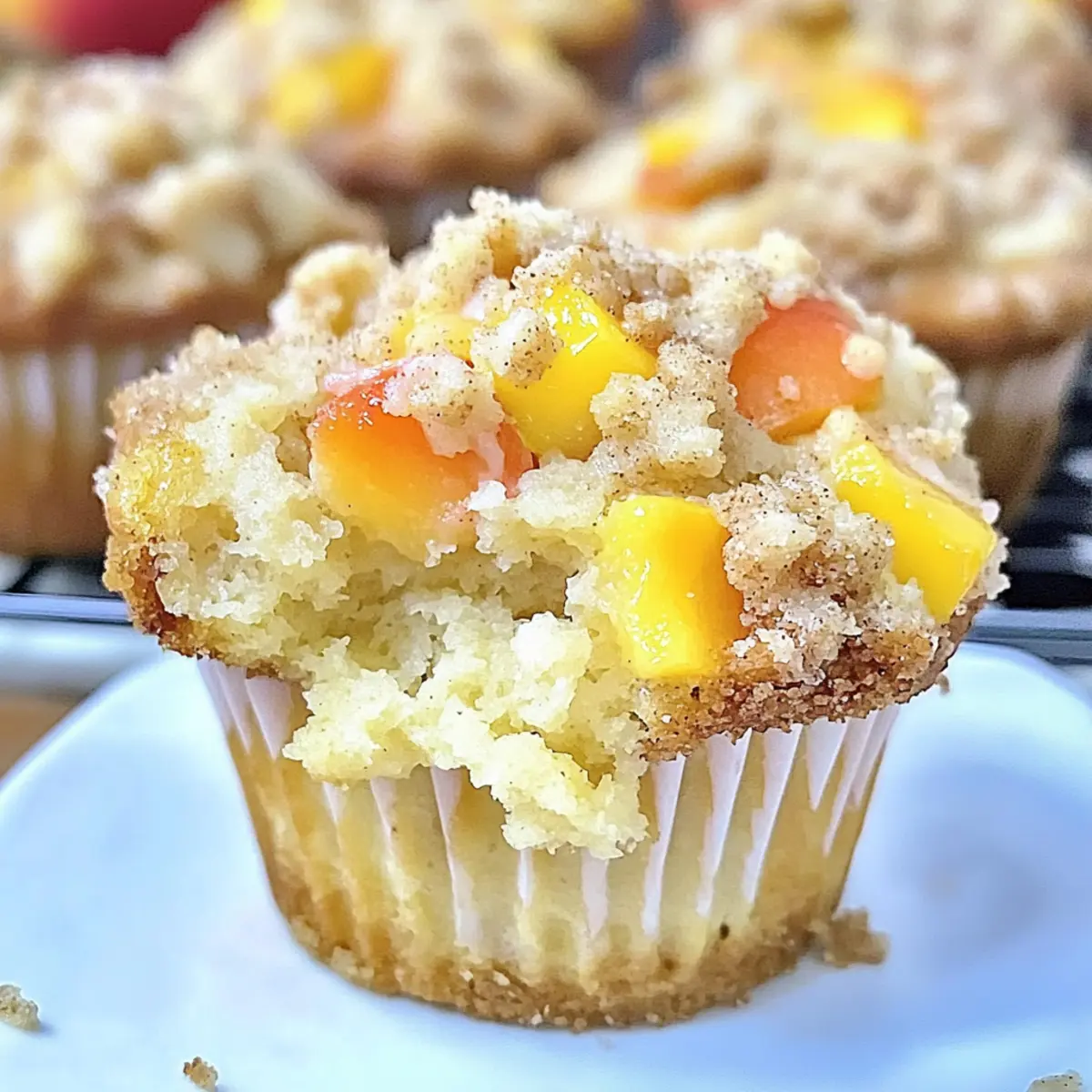 Peach Crumb Muffins