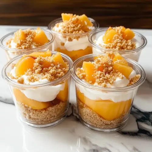 No Bake Peach Dessert Cups