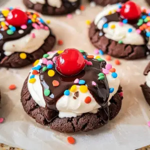 Hot Fudge Sundae Cookies