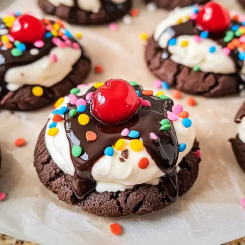 Hot Fudge Sundae Cookies