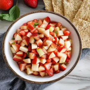 Fresh Apple Salsa with Strawberries