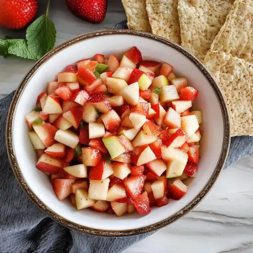 Fresh Apple Salsa with Strawberries