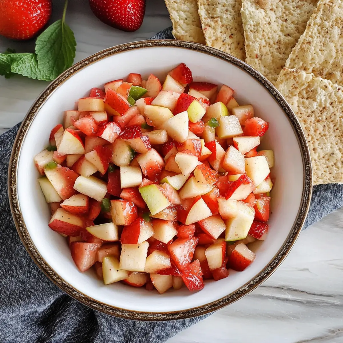 Fresh Apple Salsa with Strawberries