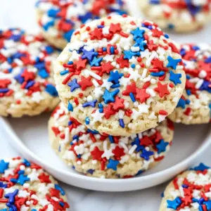4th of July Sprinkle Cake Mix Cookies