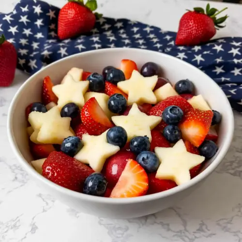 Simple Red White and Blue Fruit Salad