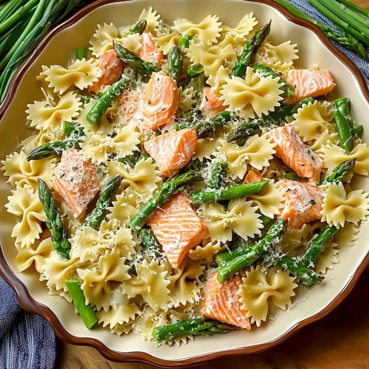 Salmon and Asparagus Pasta