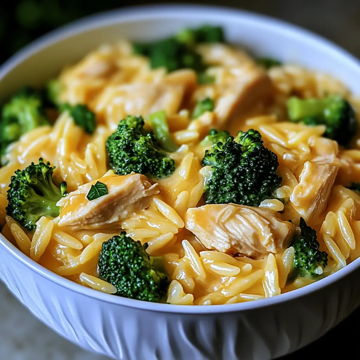 Cheesy Chicken Broccoli Orzo
