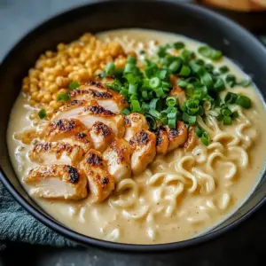 Creamy Garlic Chicken Ramen