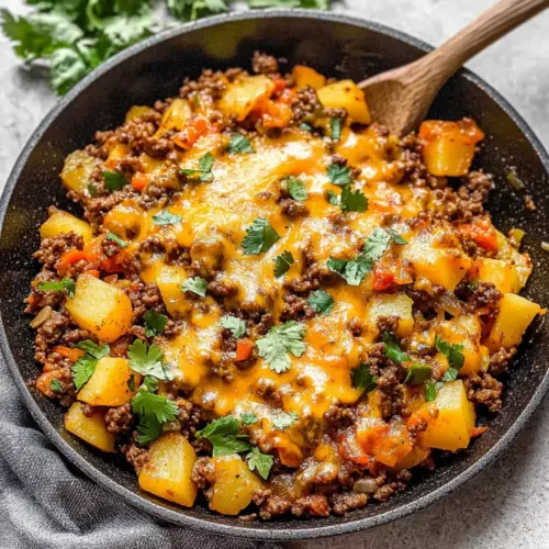Mexican Ground Beef and Potato Skillet