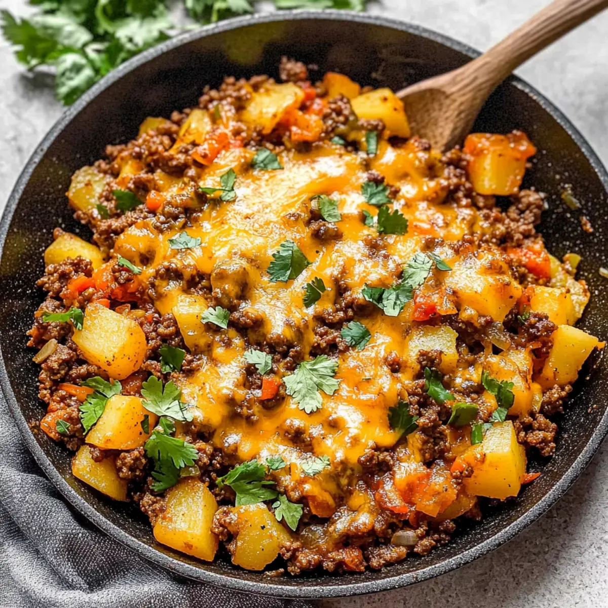 Mexican Ground Beef and Potato Skillet