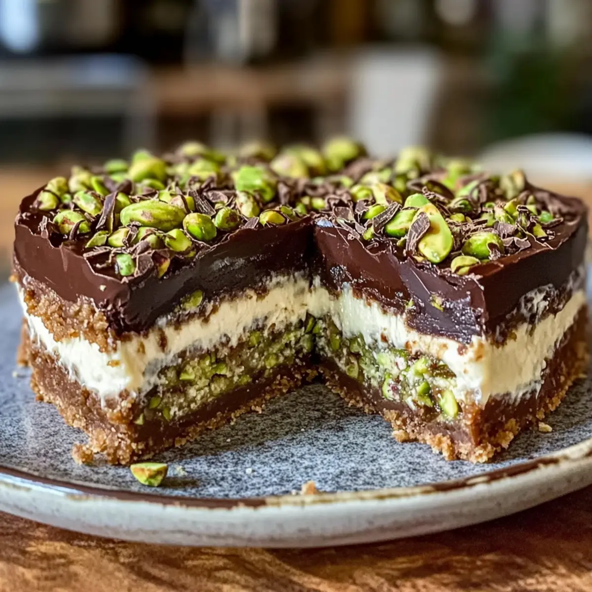 No-Bake Dubai Chocolate Pistachio Cheesecake