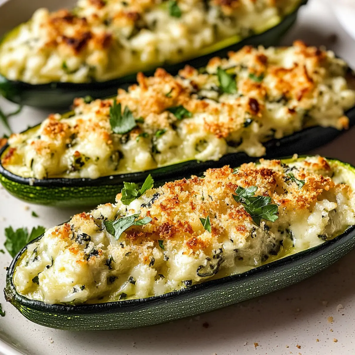 Baked Stuffed Zucchini