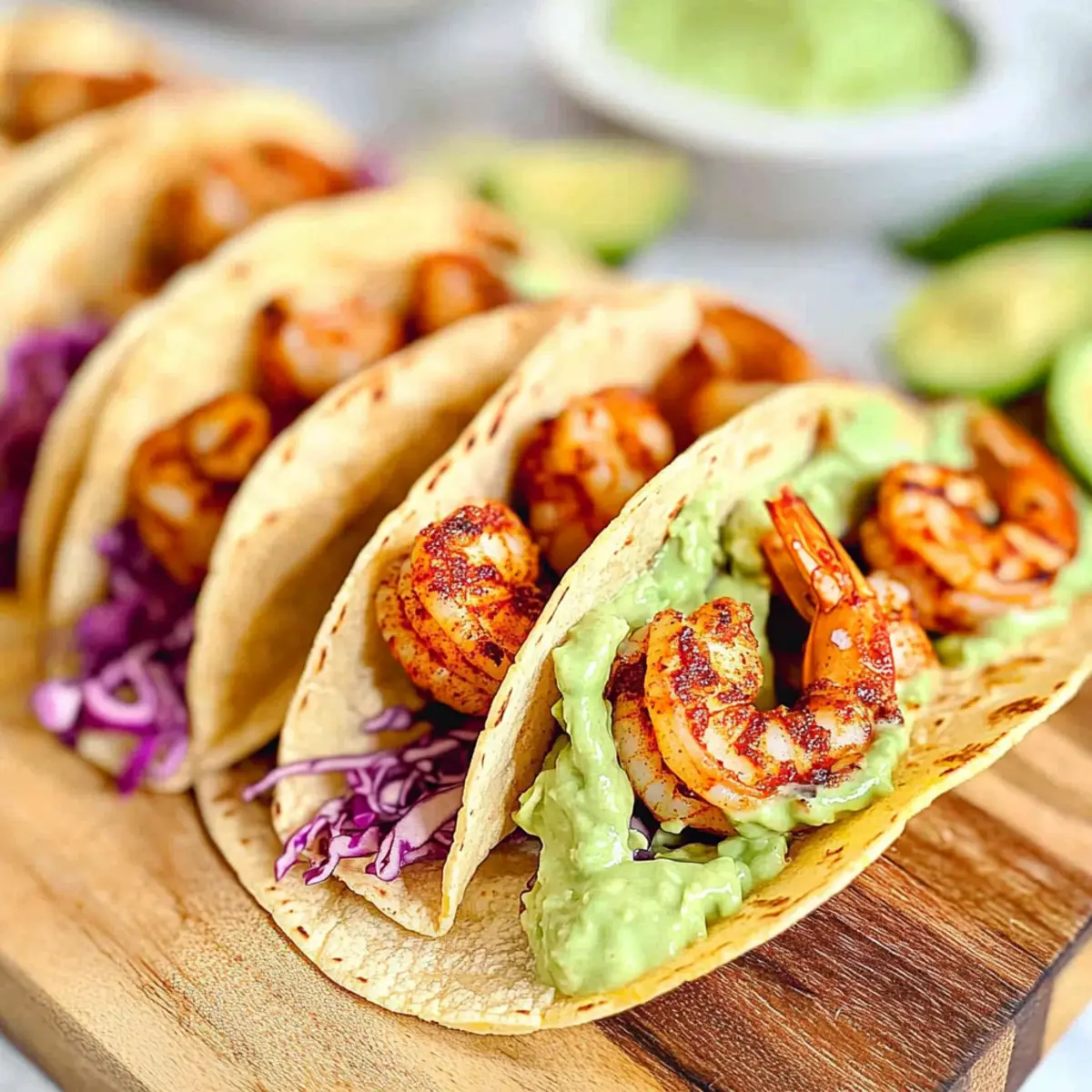 Spicy Shrimp Tacos with Creamy Avocado