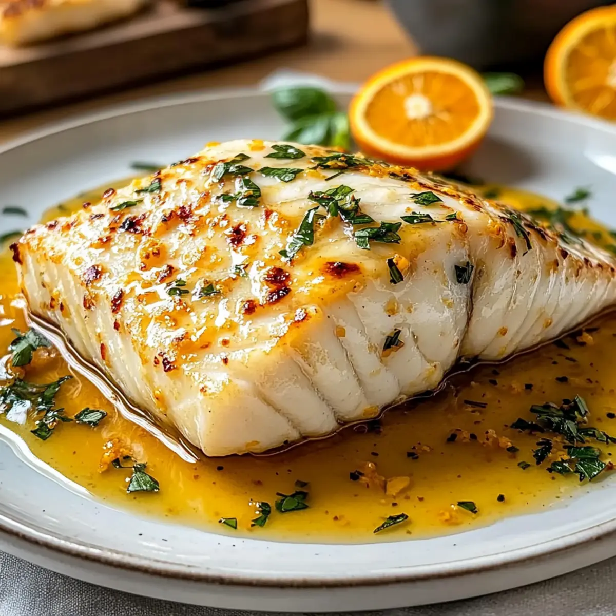 Orange Dijon Grilled Halibut