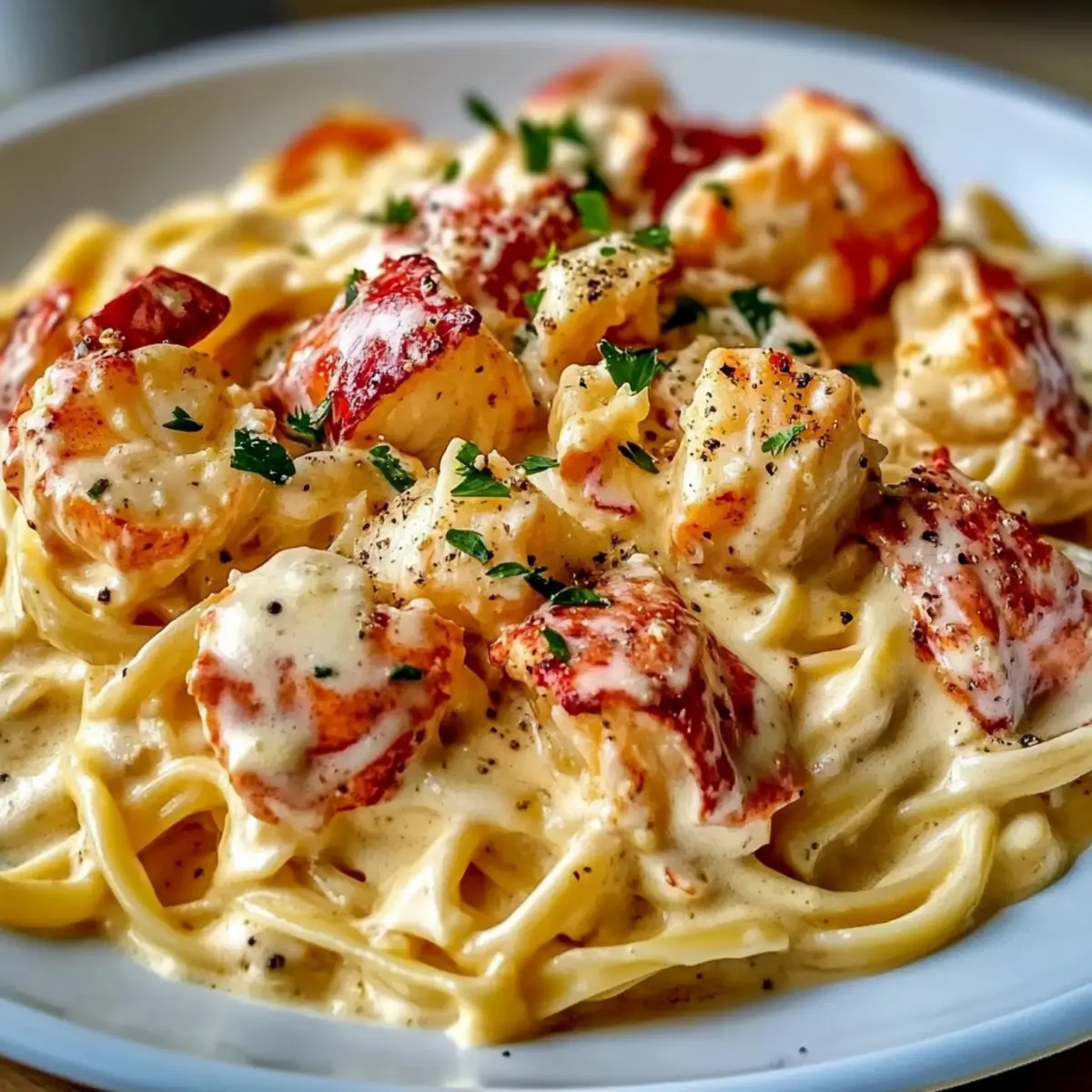 Creamy Lobster Linguine