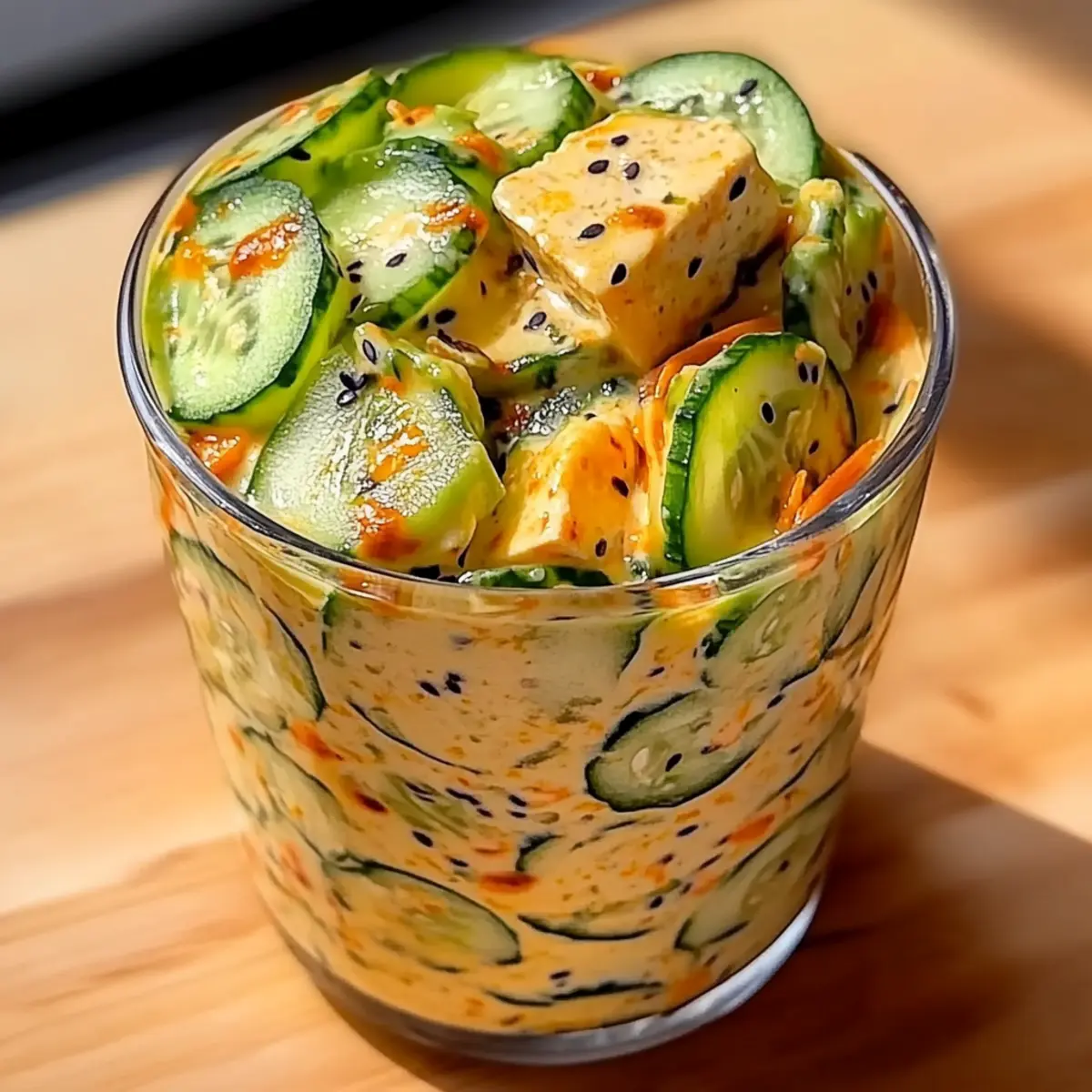 Viral Creamy Asian Cucumber Salad