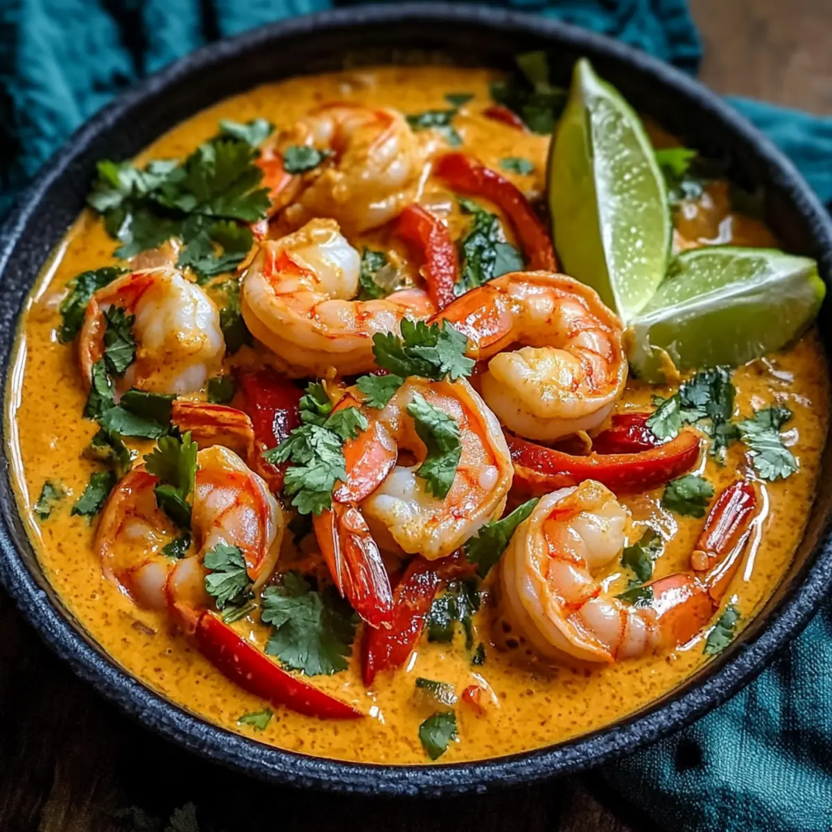 Red Thai Coconut Shrimp Curry