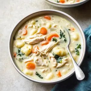 Creamy Crockpot Chicken Gnocchi Soup