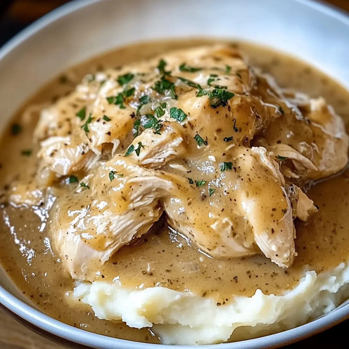 Crockpot Chicken and Creamy Gravy