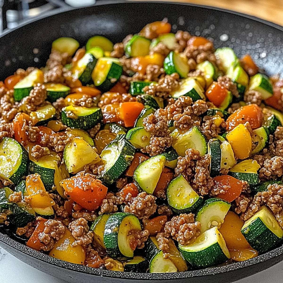 Ground Turkey Zucchini Skillet