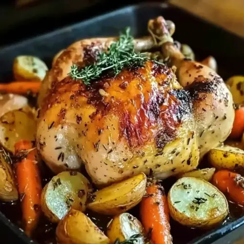 Roasted Chicken with Potatoes and Carrots