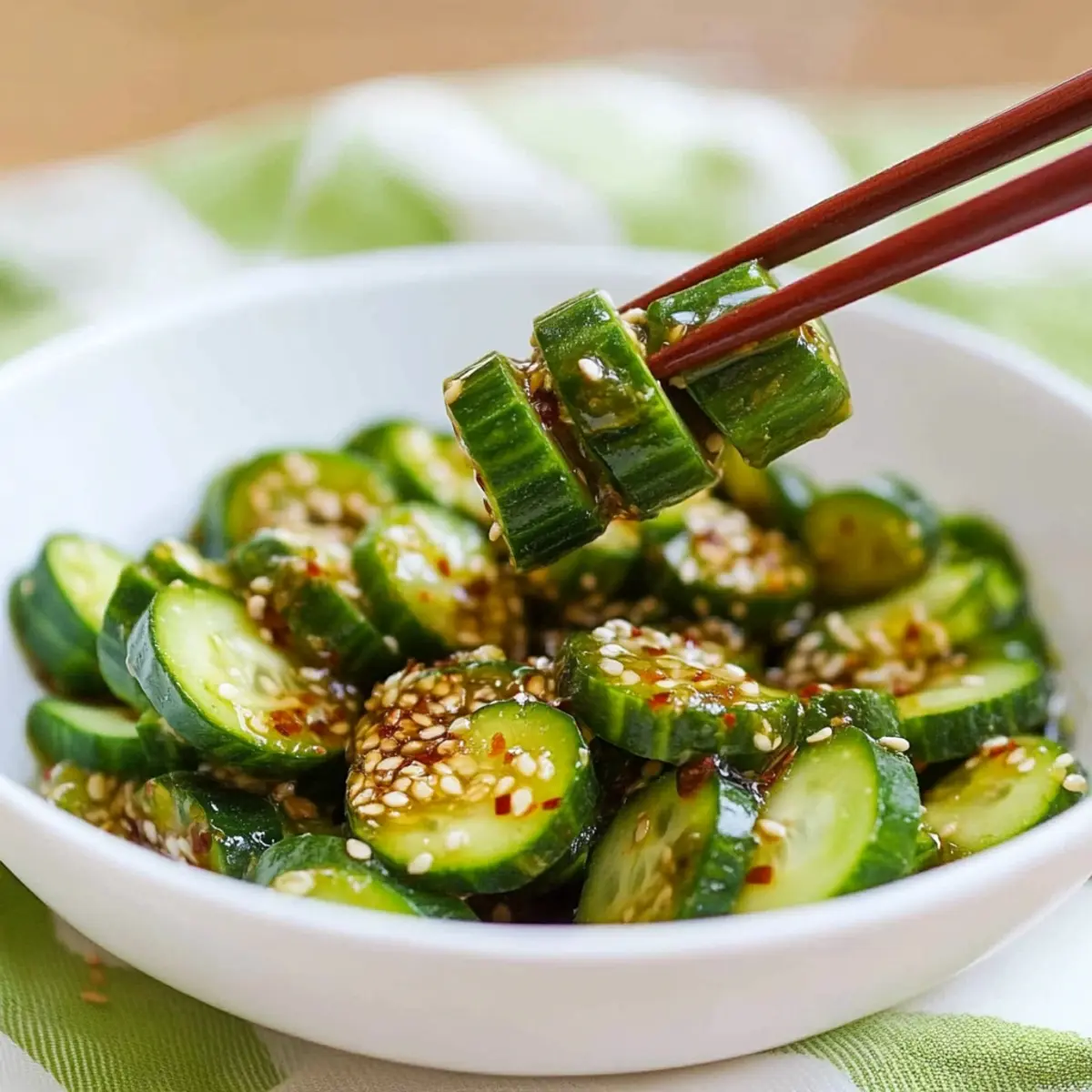 Viral Asian Cucumber Salad