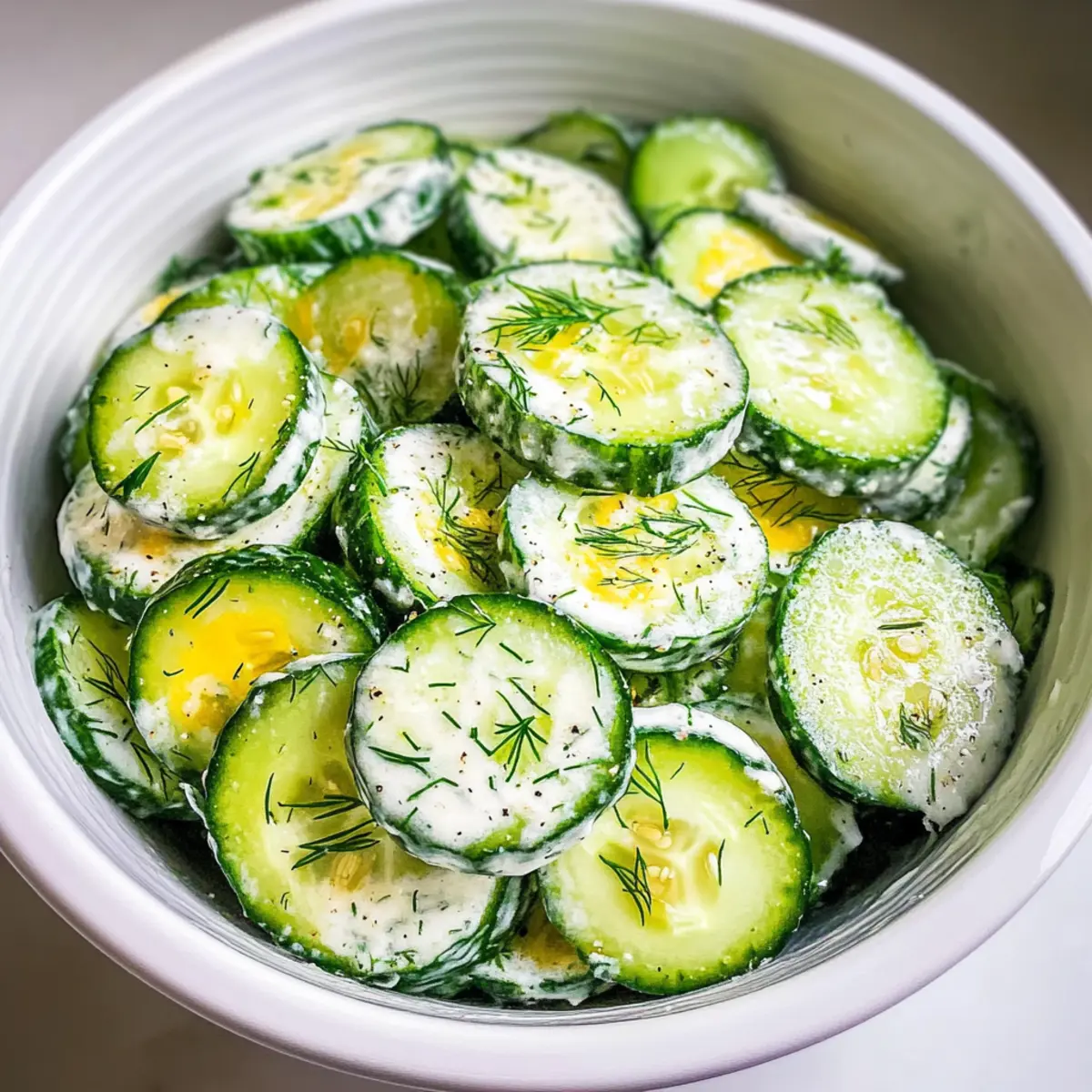 Pickle Juice Ranch Cucumber Salad