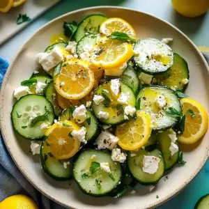 Mediterranean Lemon Cucumber Salad