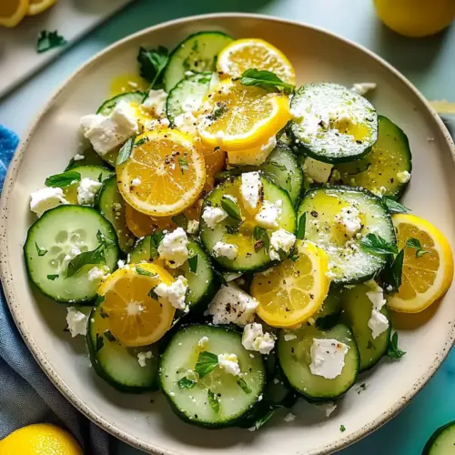 Mediterranean Lemon Cucumber Salad
