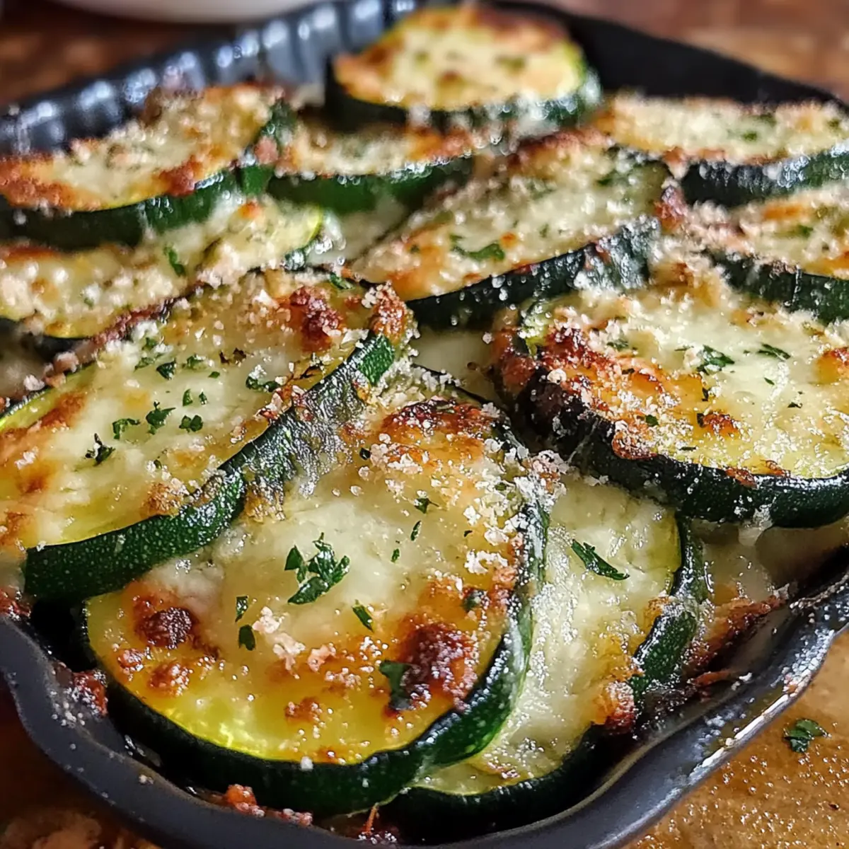 Garlic Parmesan Roasted Zucchini Side