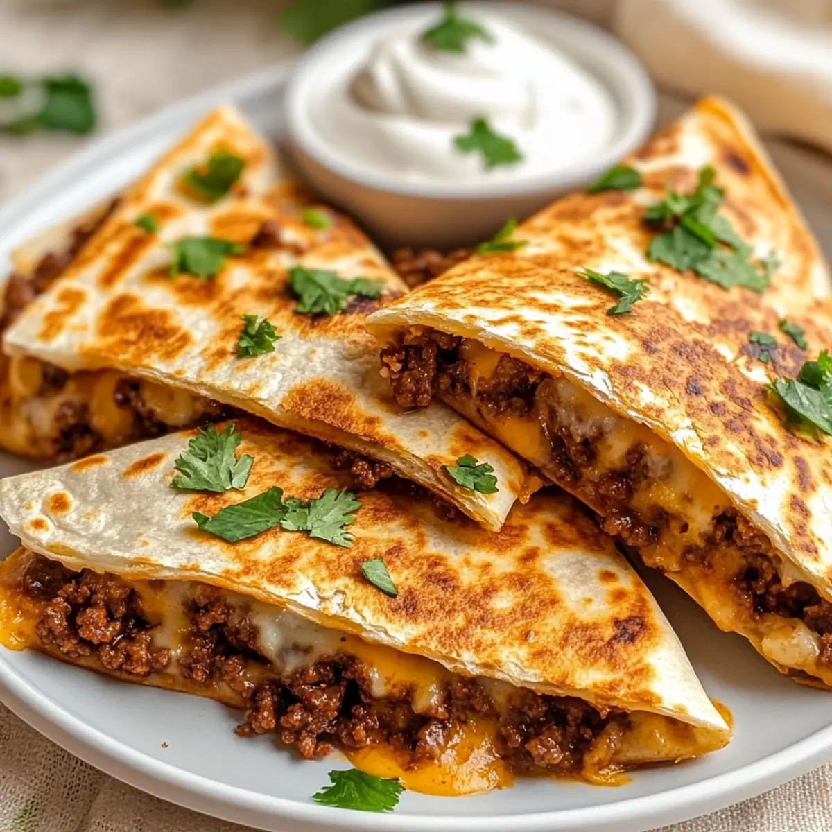 Ground Beef Quesadillas