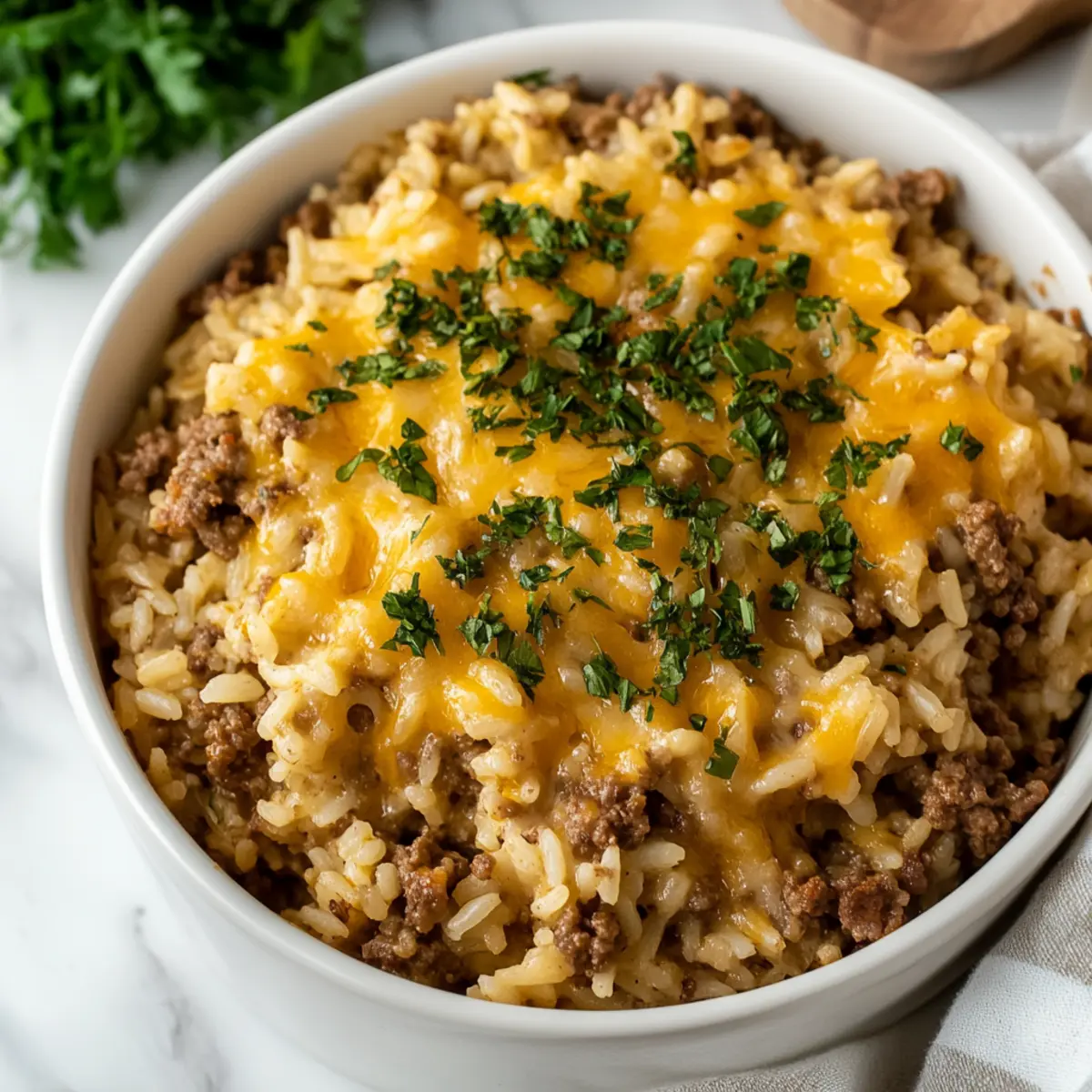 Ground Beef and Rice Casserole