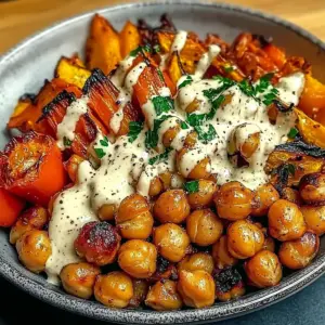Roasted Vegetable & Chickpea Bowl