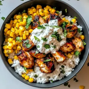 Street Corn Chicken Rice Bowl