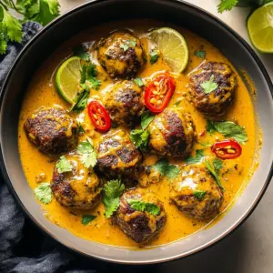 Jerk Meatballs in Coconut Curry Sauce