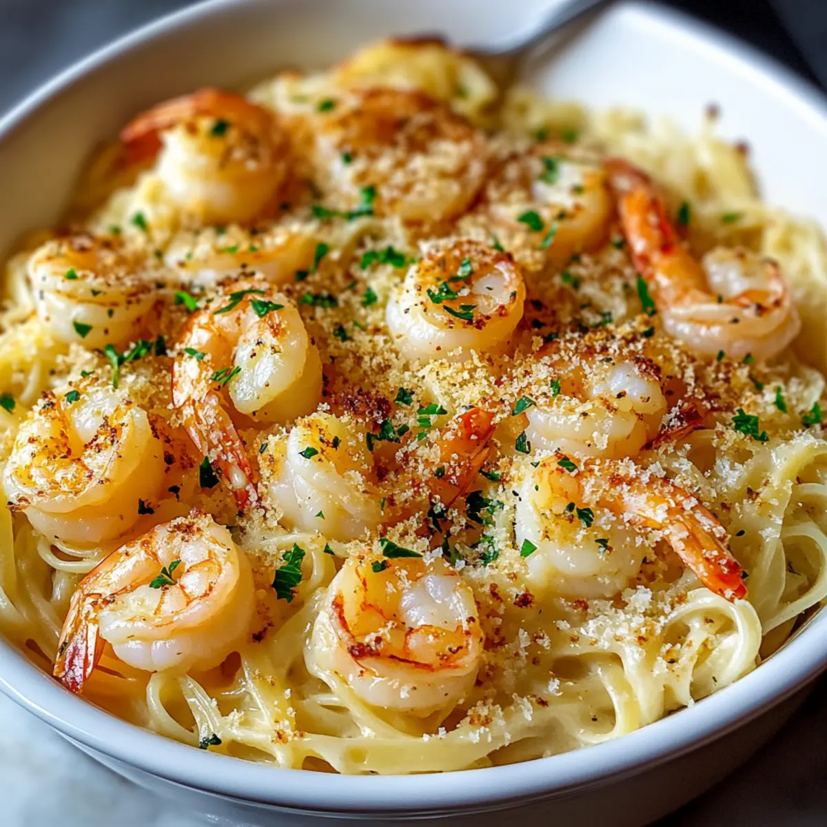 Shrimp Scampi Pasta Bake
