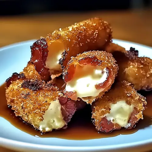 Crispy Bacon Mozzarella Poppers