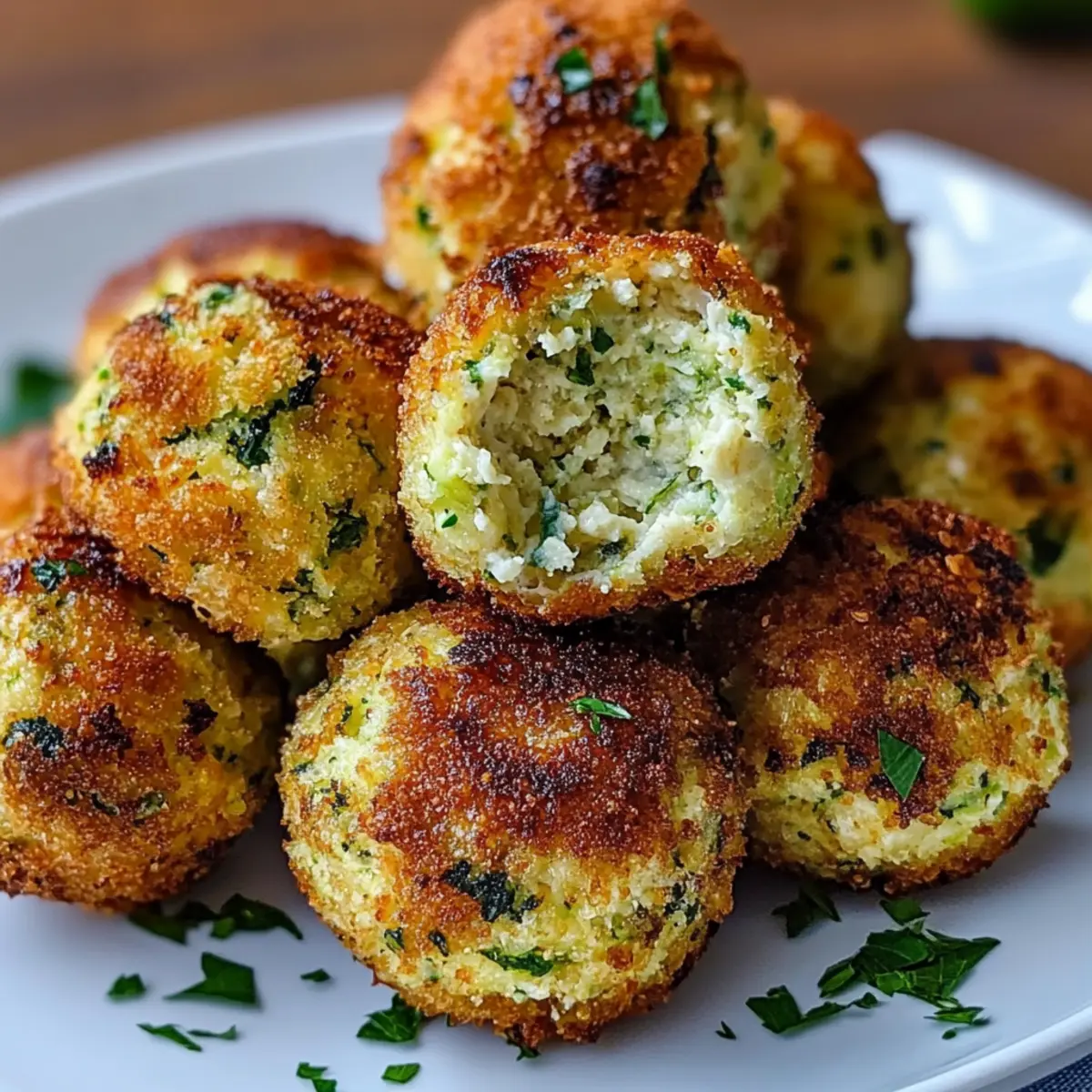 Crispy Zucchini-Feta Balls