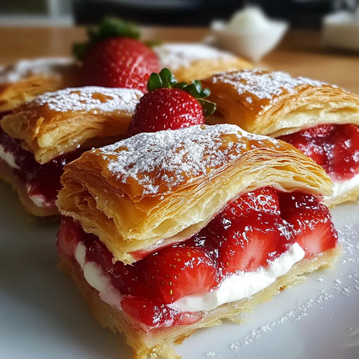 Strawberry Flaky Puff Pastry