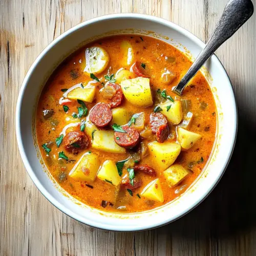 Spanish Potato Soup with Chorizo