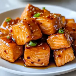 Honey Garlic Salmon Bites