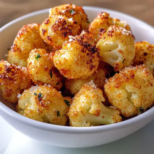 Crispy Parmesan Cauliflower Bites
