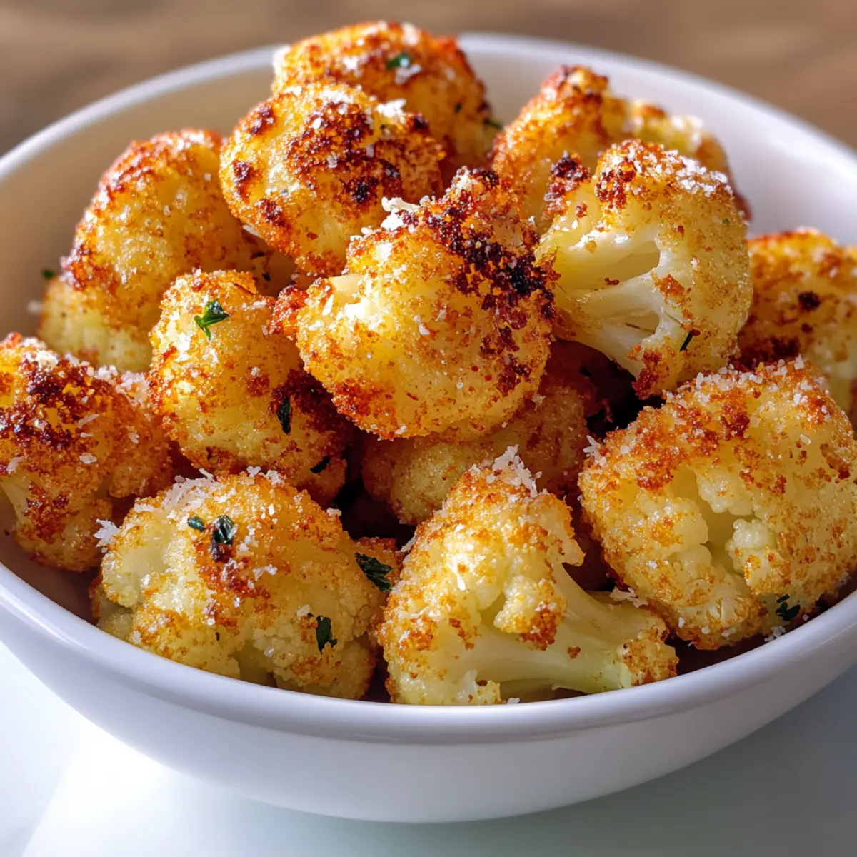 Crispy Parmesan Cauliflower Bites